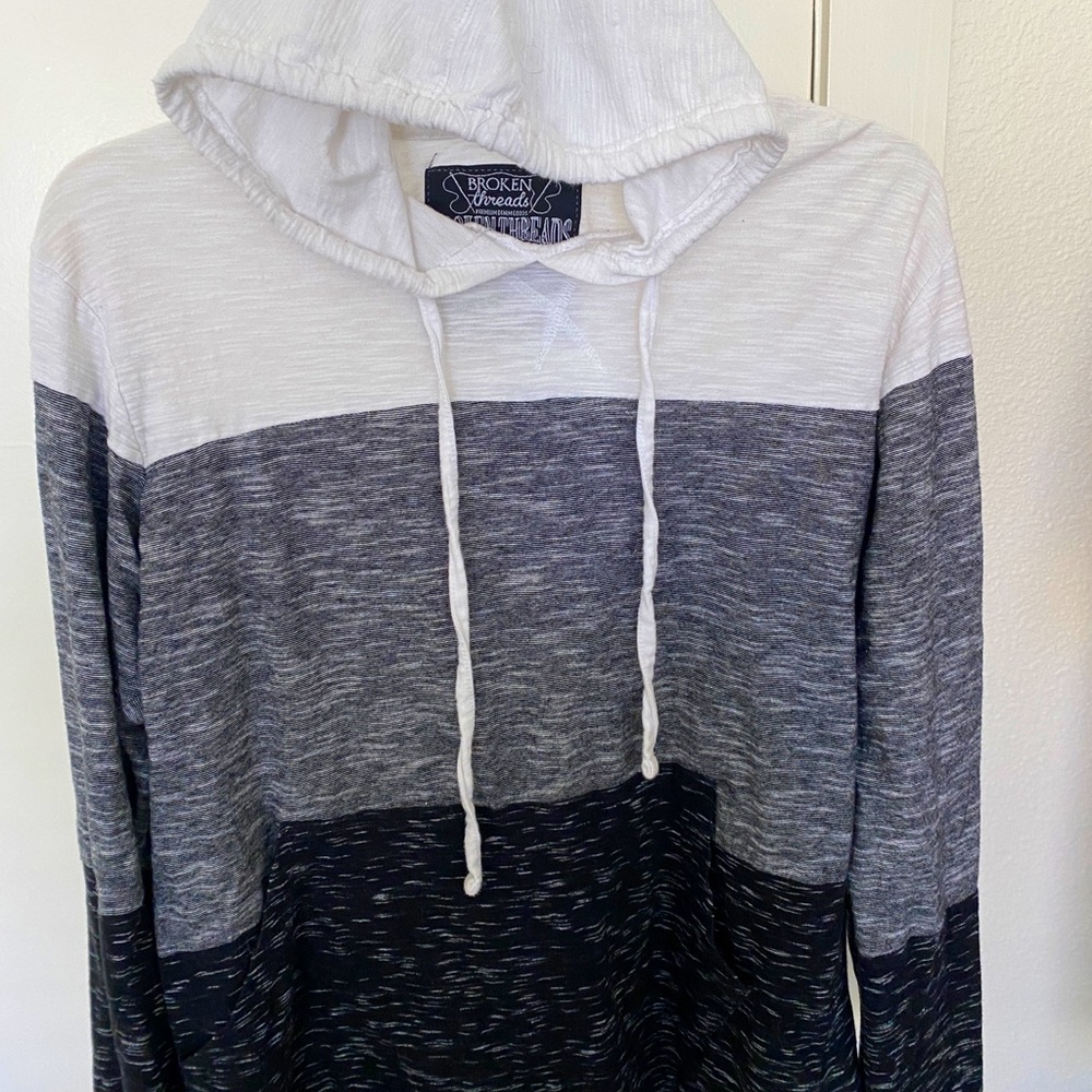 Hooded long sleeve cotton t shirt